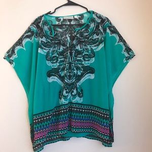 Dana Buchanan Tunic Blouse w/ Attached Shell